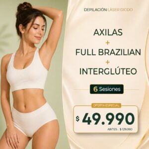 Axilas + Full Brazilian + Interglúteo